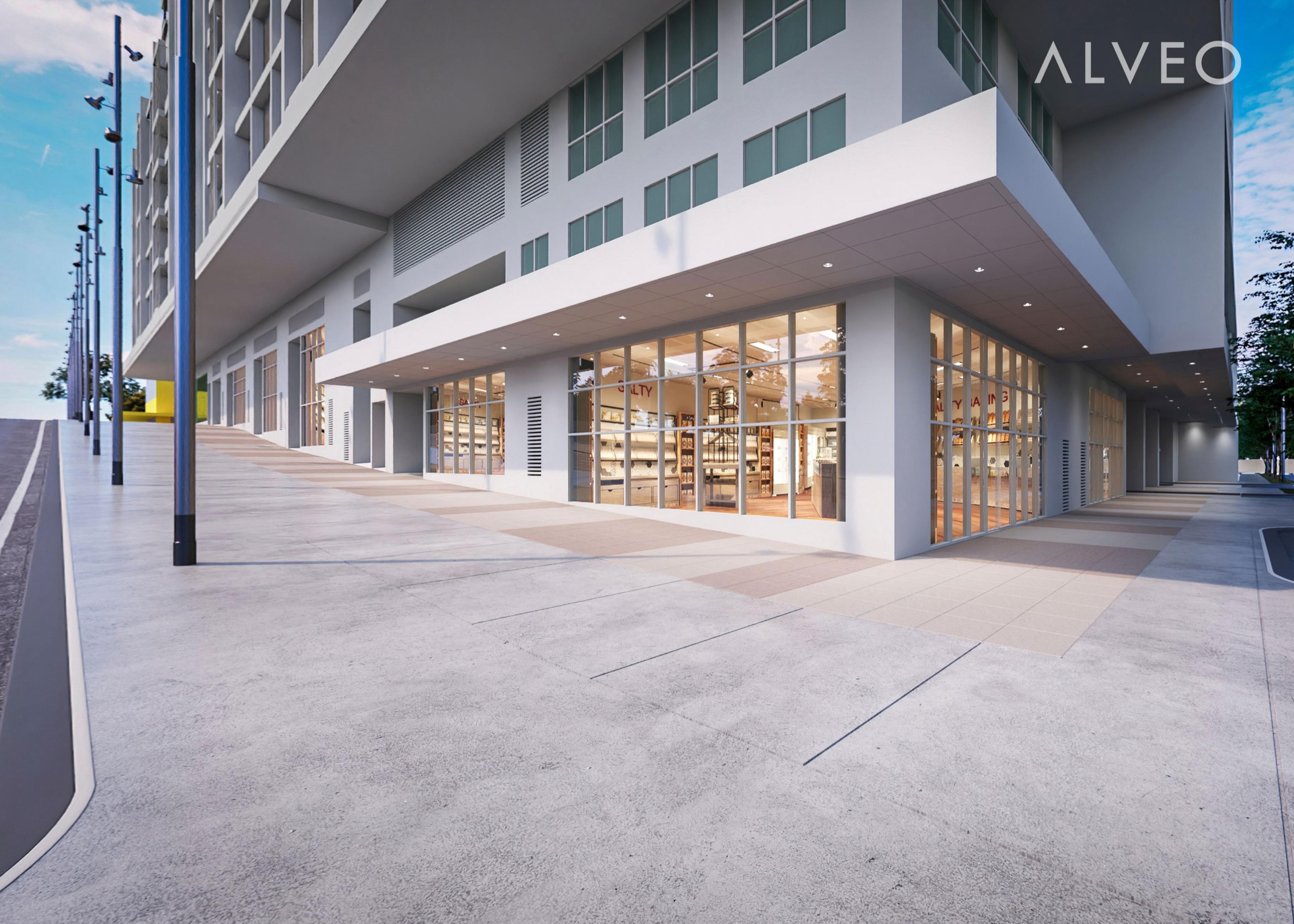 Render of the retail area at Astela Towers, Makati City