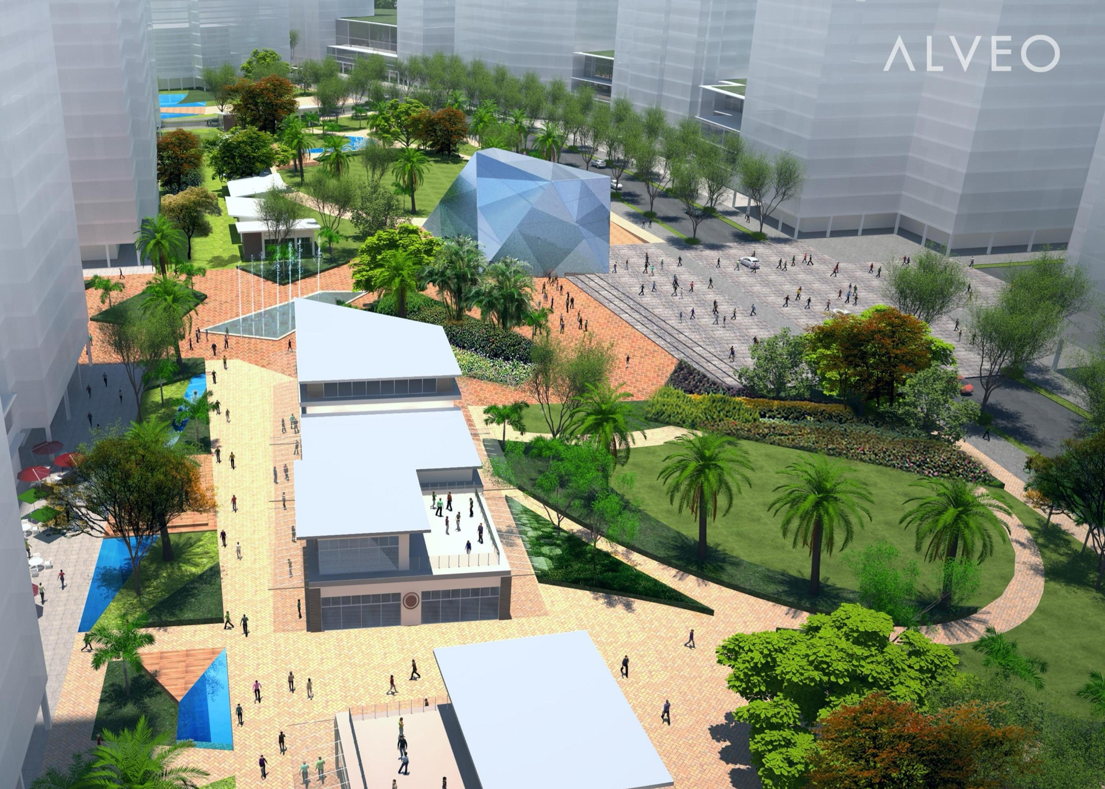 Render of the central park at Parklinks, Pasig City