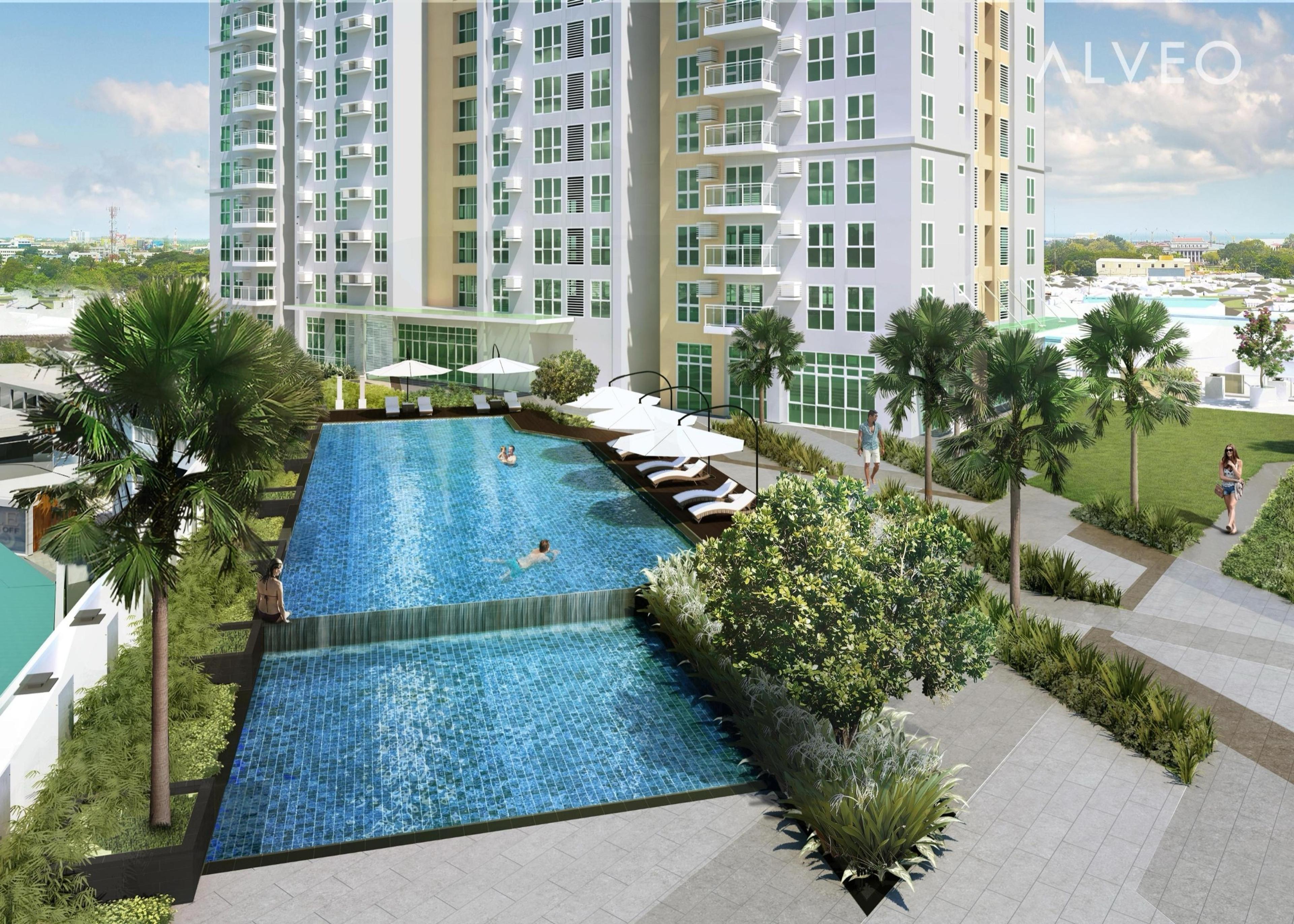 Render of the pool amenity at Sentrove, Quezon City