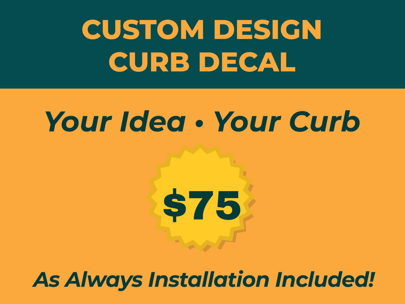 Decal Street Custom Design Curb Decals