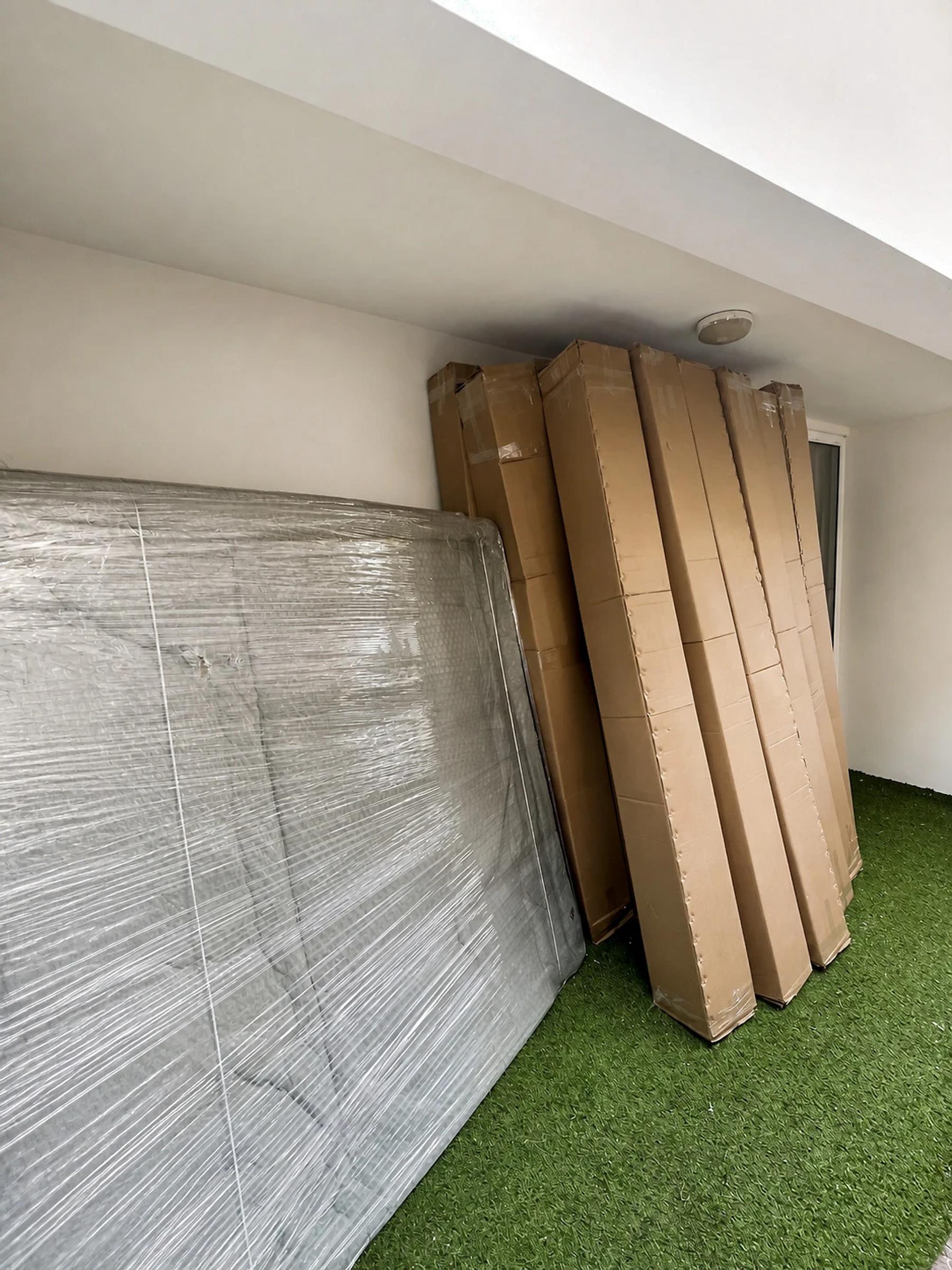 Protected panels prepared for shipment
