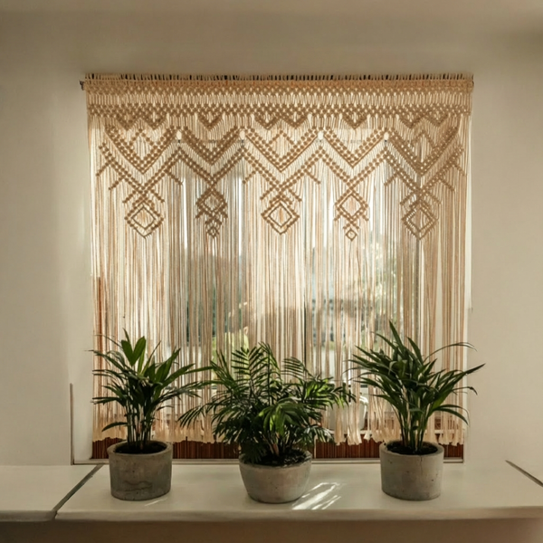 Macramé Curtain Panel