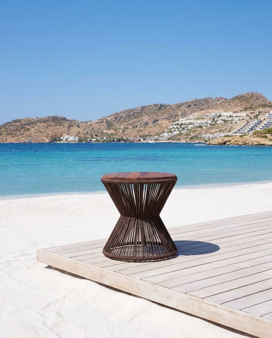 Woven Hourglass Side Table — product (DM-TB-001)