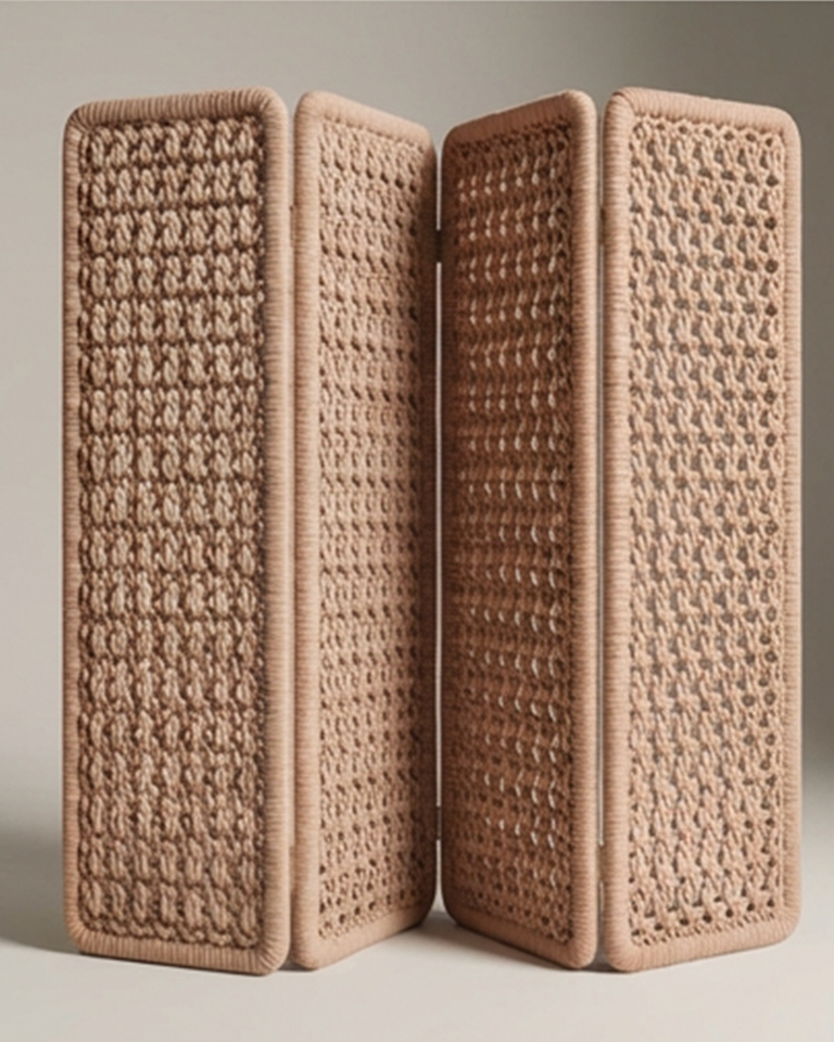 Woven Room Divider Screen — handcrafted by Dimare Design