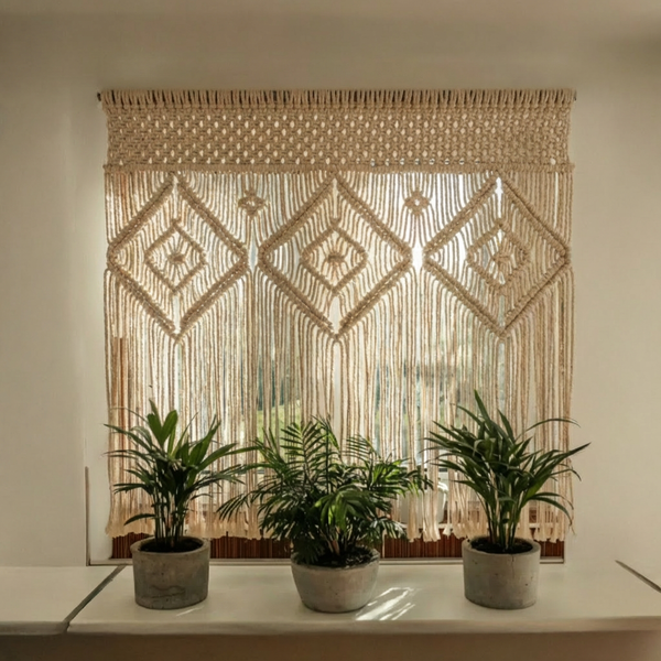 Macramé Curtain Panel
