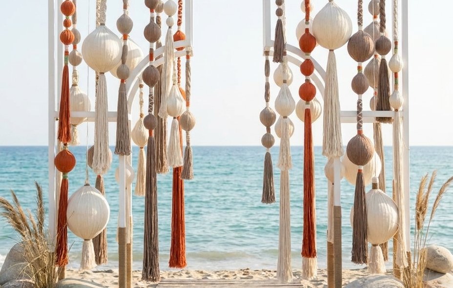 Beachside Beaded Frame Screens (DM-SC-002) — handcrafted by Dimare Design