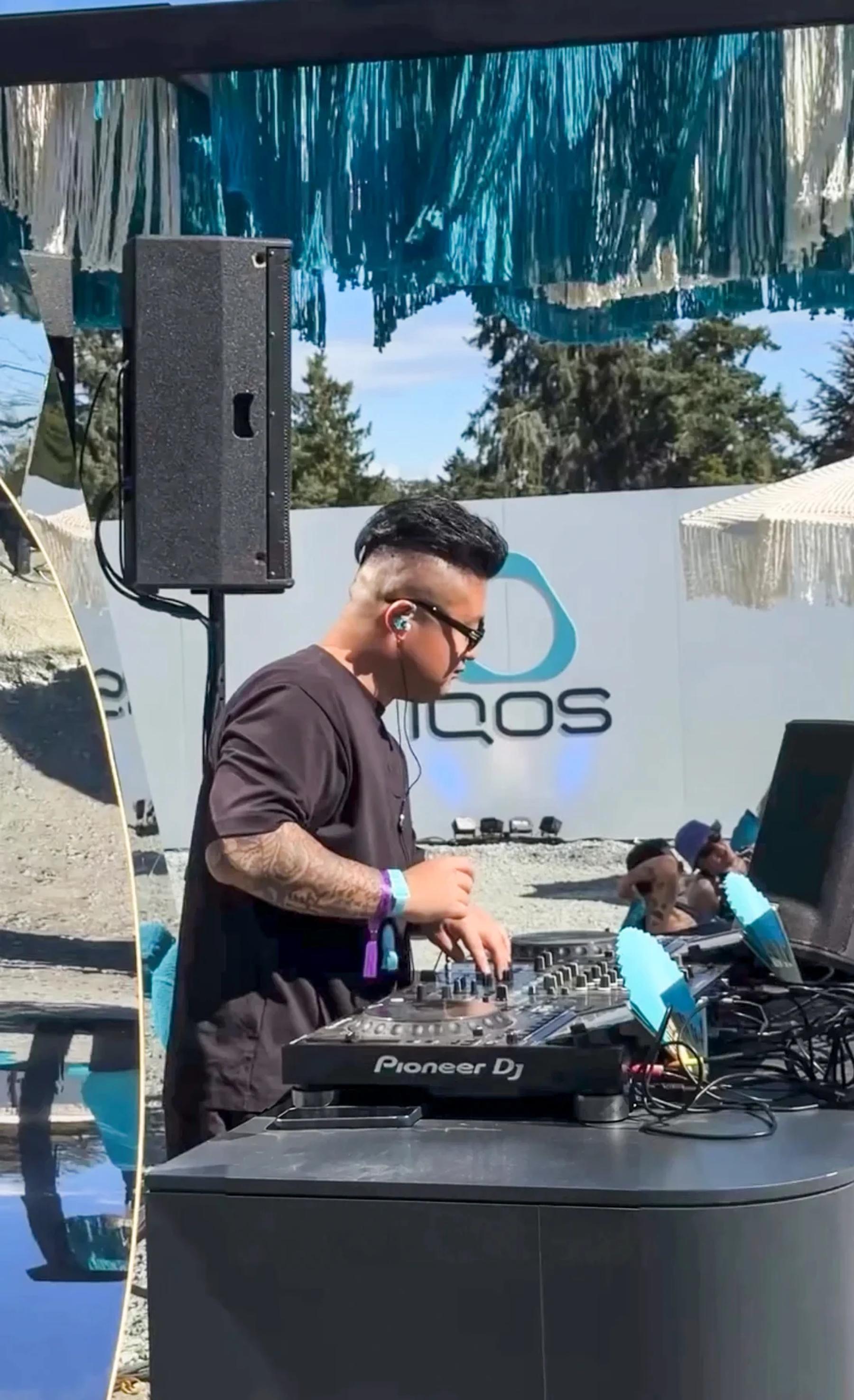 DJ within the IQOS activation area