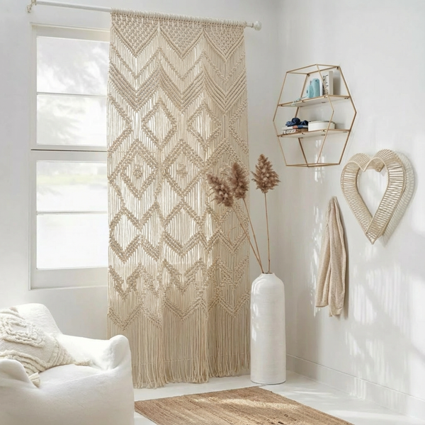 Macramé Curtain Panel