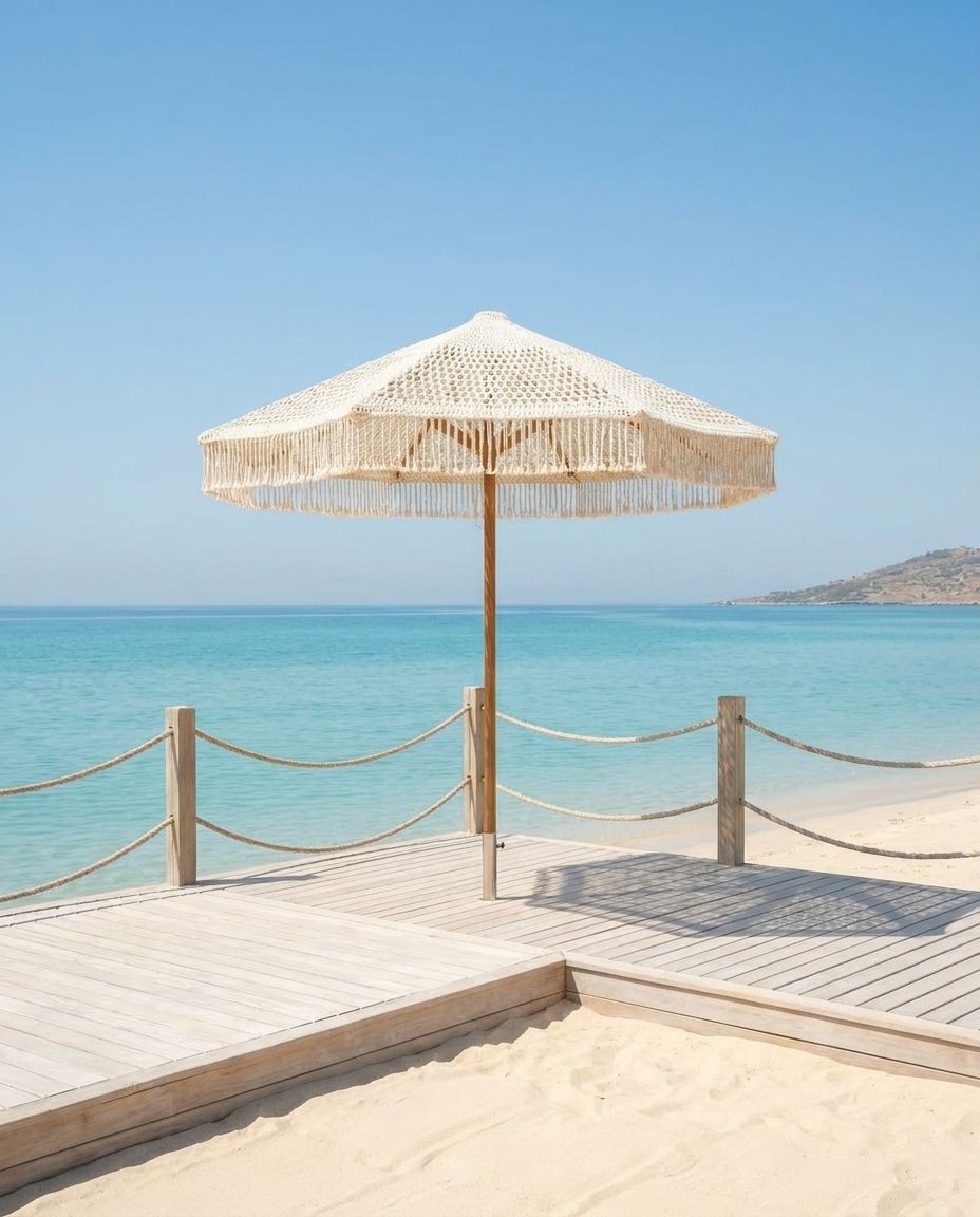 Macramé Beach Parasol
