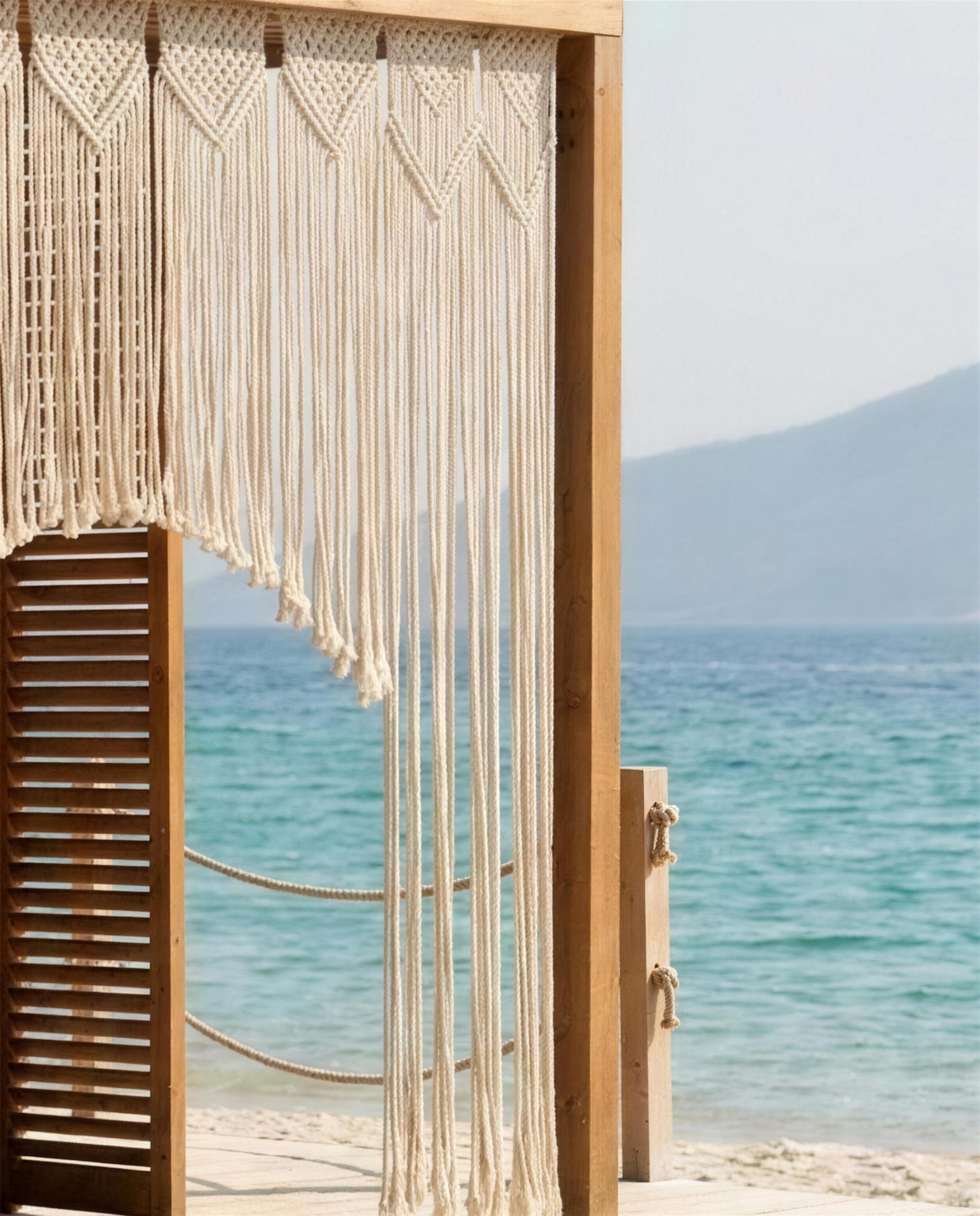 Macramé Beach Cabana Curtain — product (DM-CR-002)