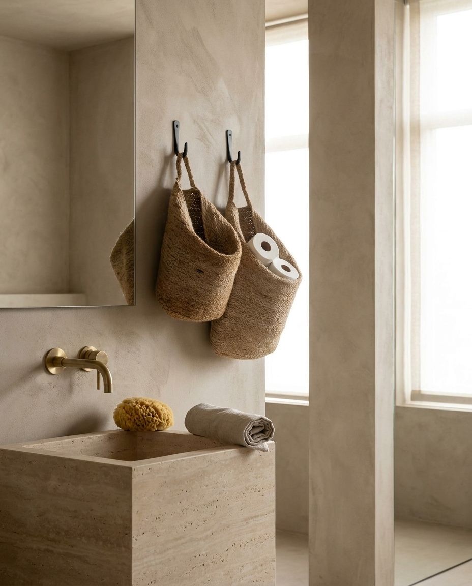 Hanging Jute Wall Baskets (Set of 2)