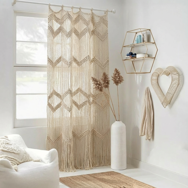 Macramé Curtain Panel