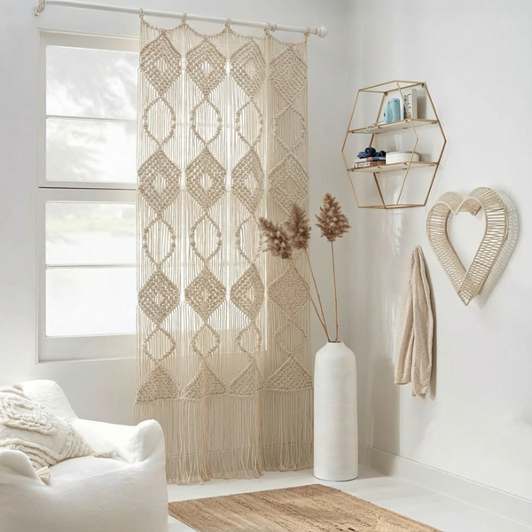 Macramé Curtain Panel