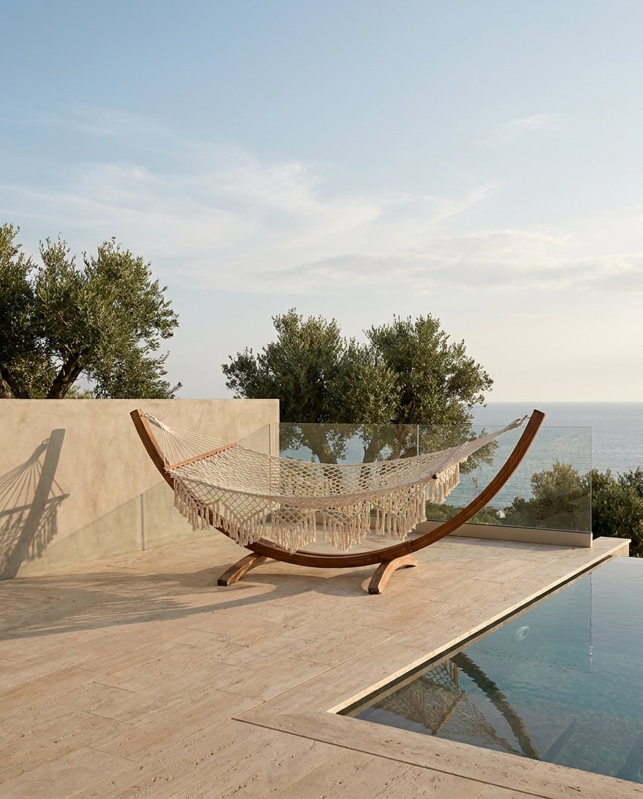 Macramé Poolside Hammock — product (DM-HM-003)