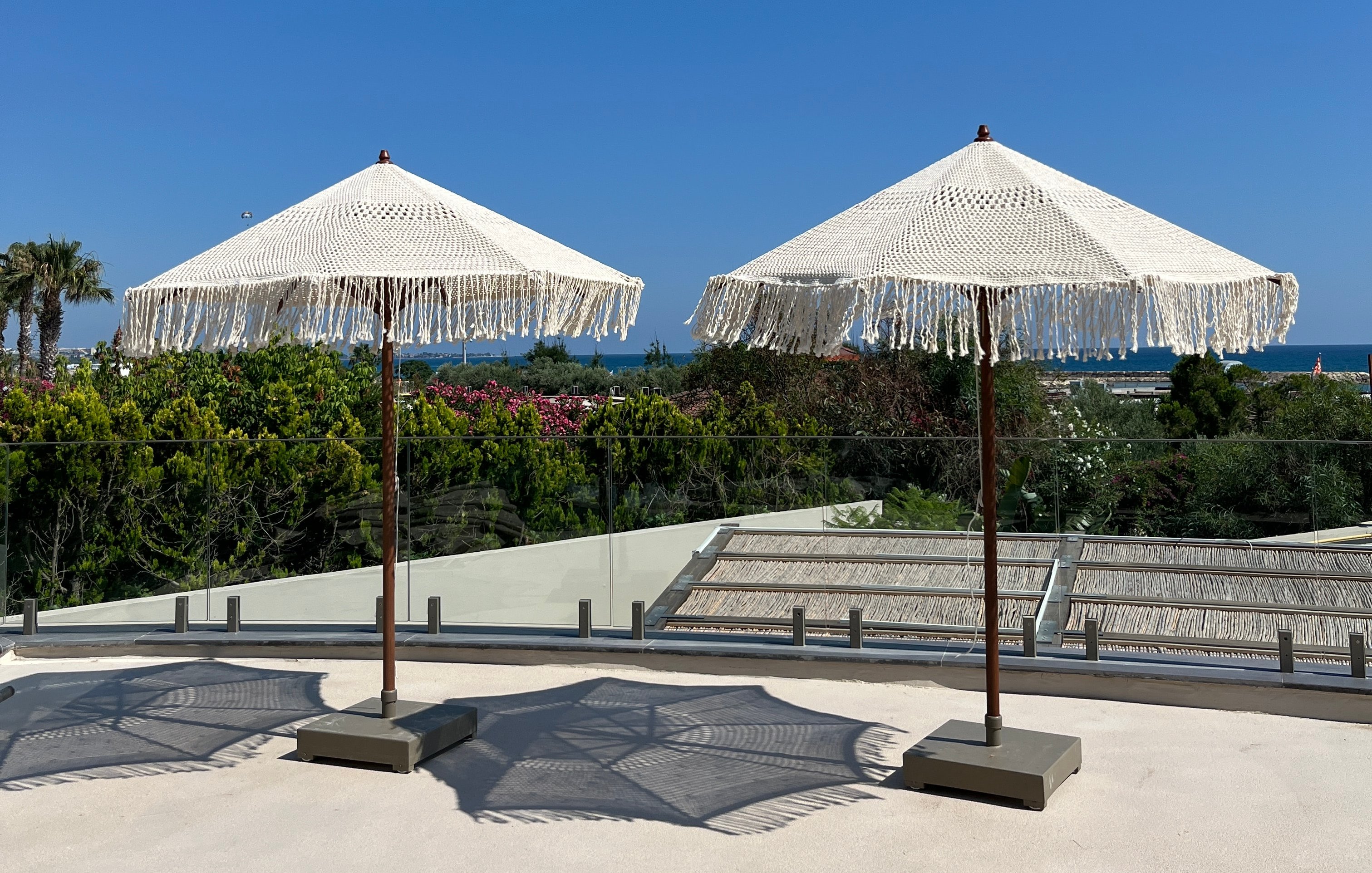 Macramé Beach Parasol (DM-UM-006) — handcrafted by Dimare Design