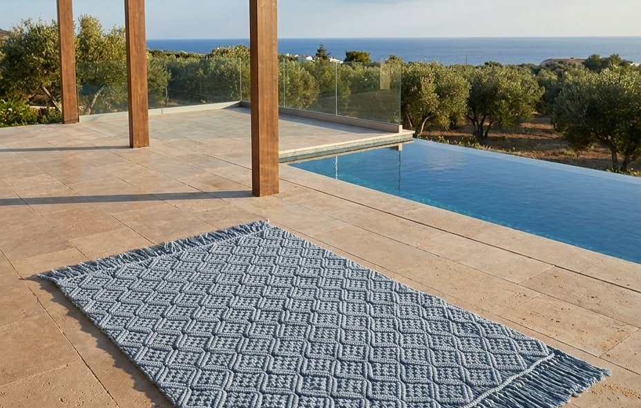 Blue Diamond Kilim Rug (DM-RG-002) — handcrafted by Dimare Design