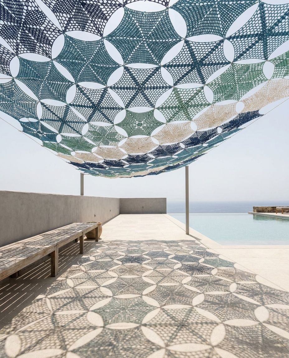 Crochet Overhead Shade Canopy