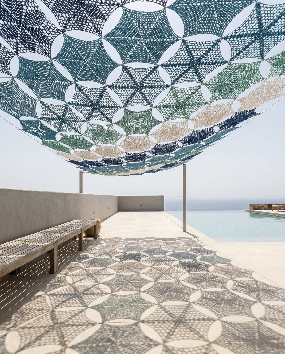 Crochet Overhead Shade Canopy