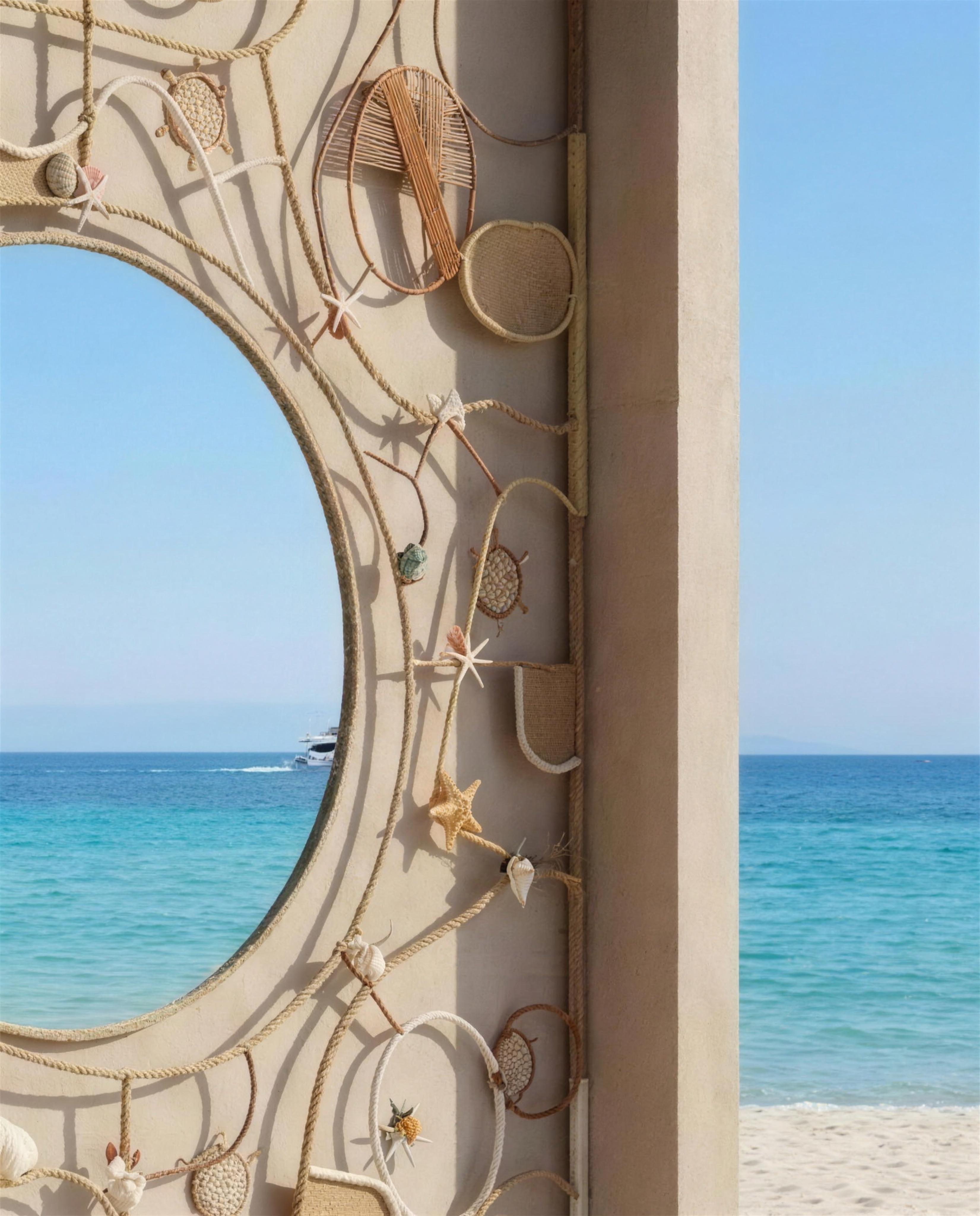 Nautical Rope & Shell Wall Panel — product (DM-WD-044)