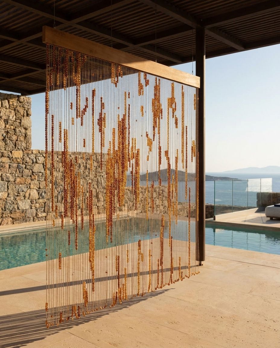 Suspended Beaded Divider Screen