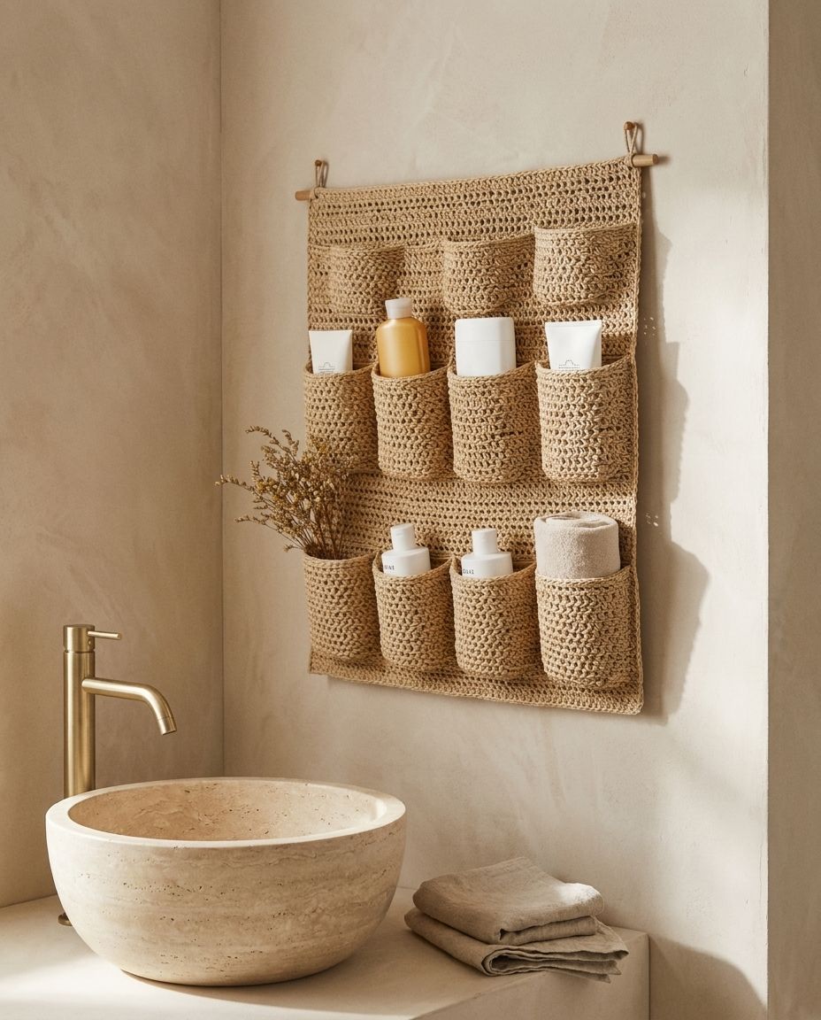 Crochet Wall Storage Organiser