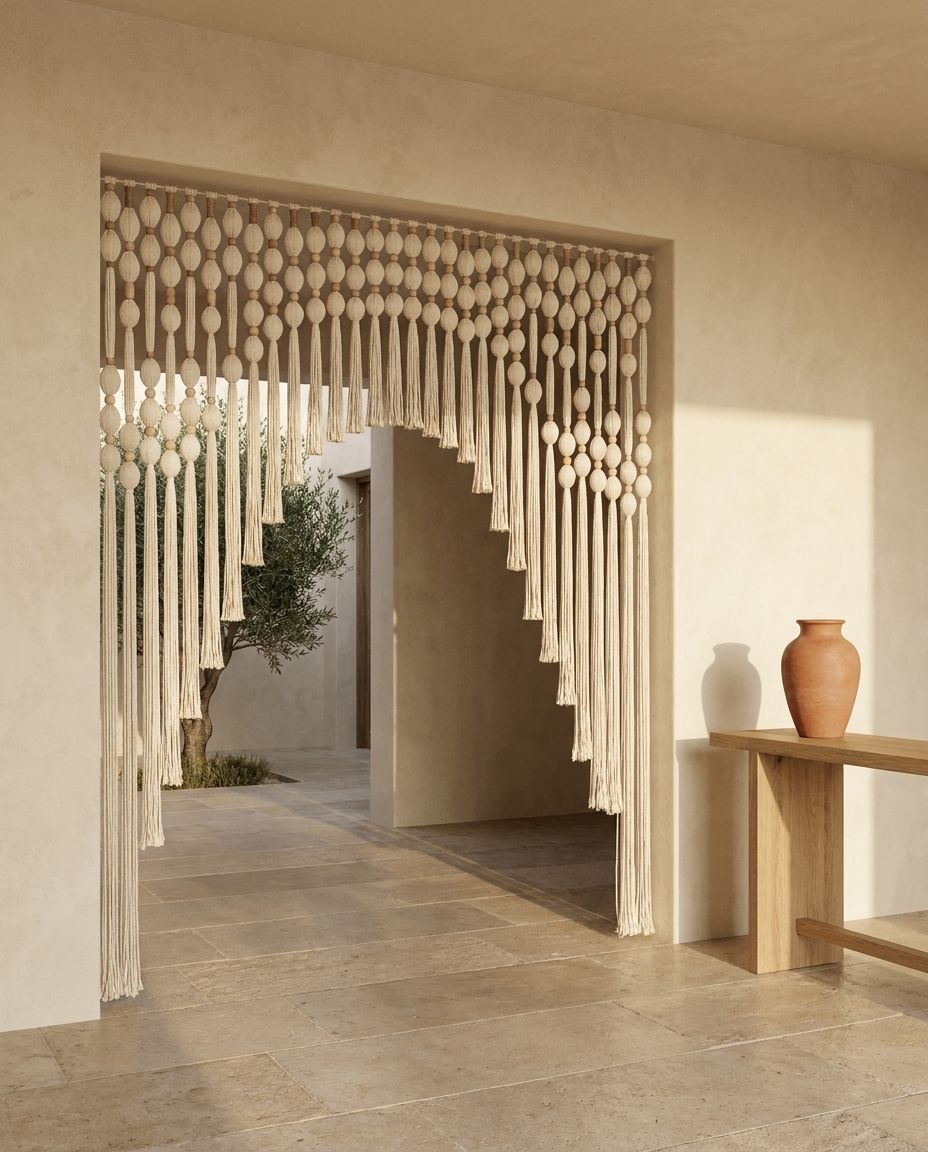 Beaded Tassel Doorway Curtain