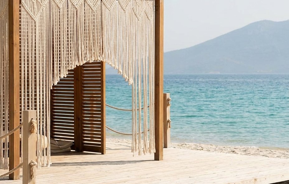 Macramé Beach Cabana Curtain (DM-CR-002) — handcrafted by Dimare Design