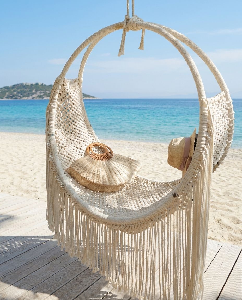 Macramé Hanging Cocoon Swing Chair