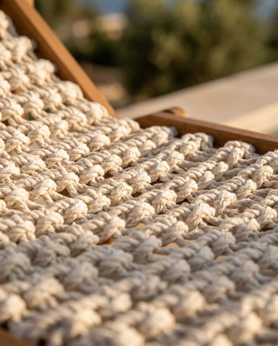 Macramé Fringe Deck Chair — product (DM-LN-009)