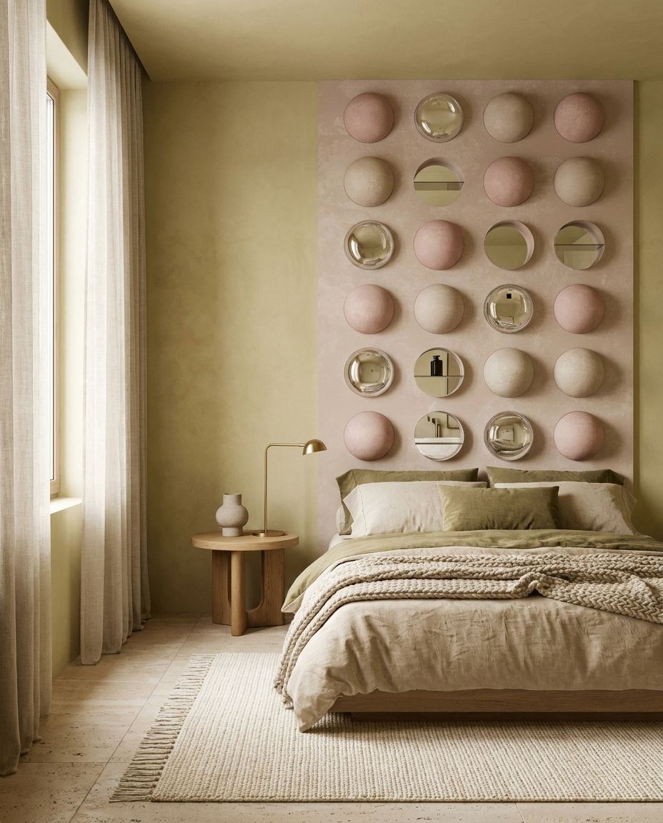 Round Disc & Sphere Wall Grid