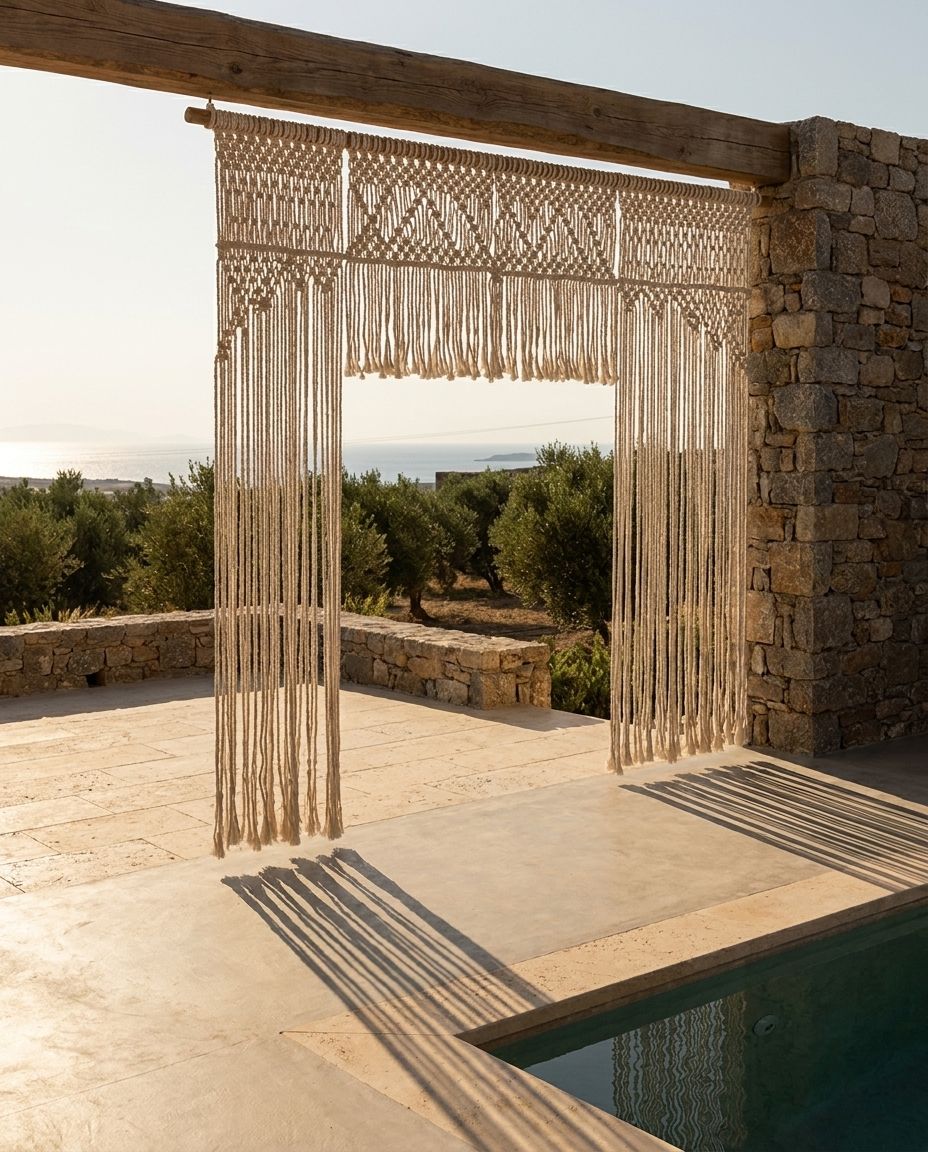 Macramé Pergola Curtain