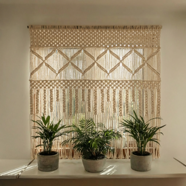 Macramé Curtain Panel