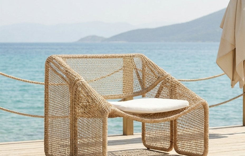 Sculptural Woven Lounge Armchair (DM-ST-001) — handcrafted by Dimare Design