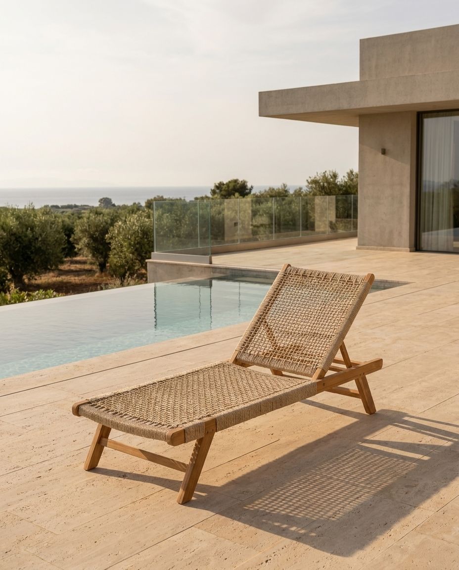 Woven Rope Adjustable Sunbed