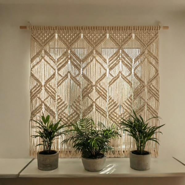 Macramé Curtain Panel