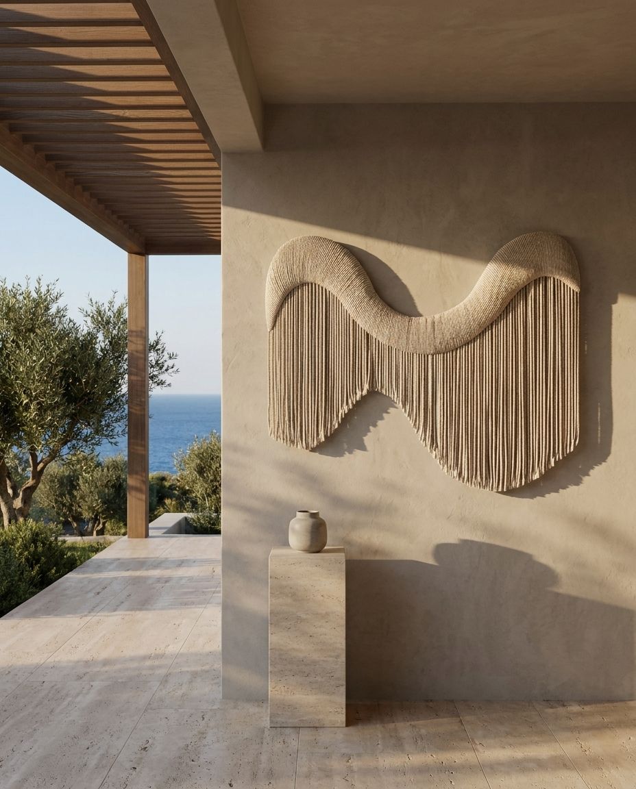 Wave-Form Fibre Wall Hanging