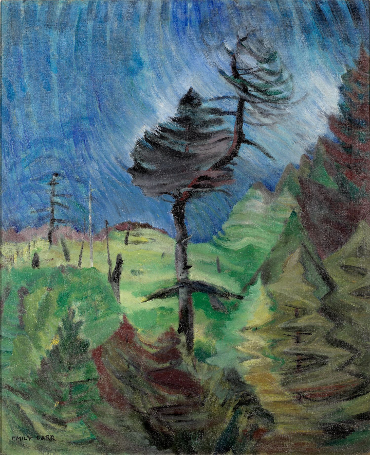 A painting by Emily Carr titled Survial.