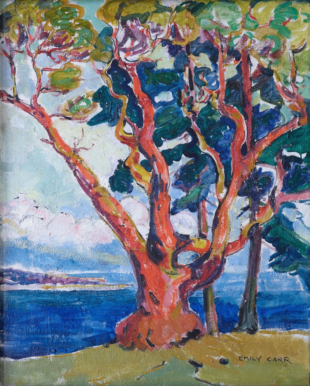 A painting by Emily Carr titled Arbutus Tree.