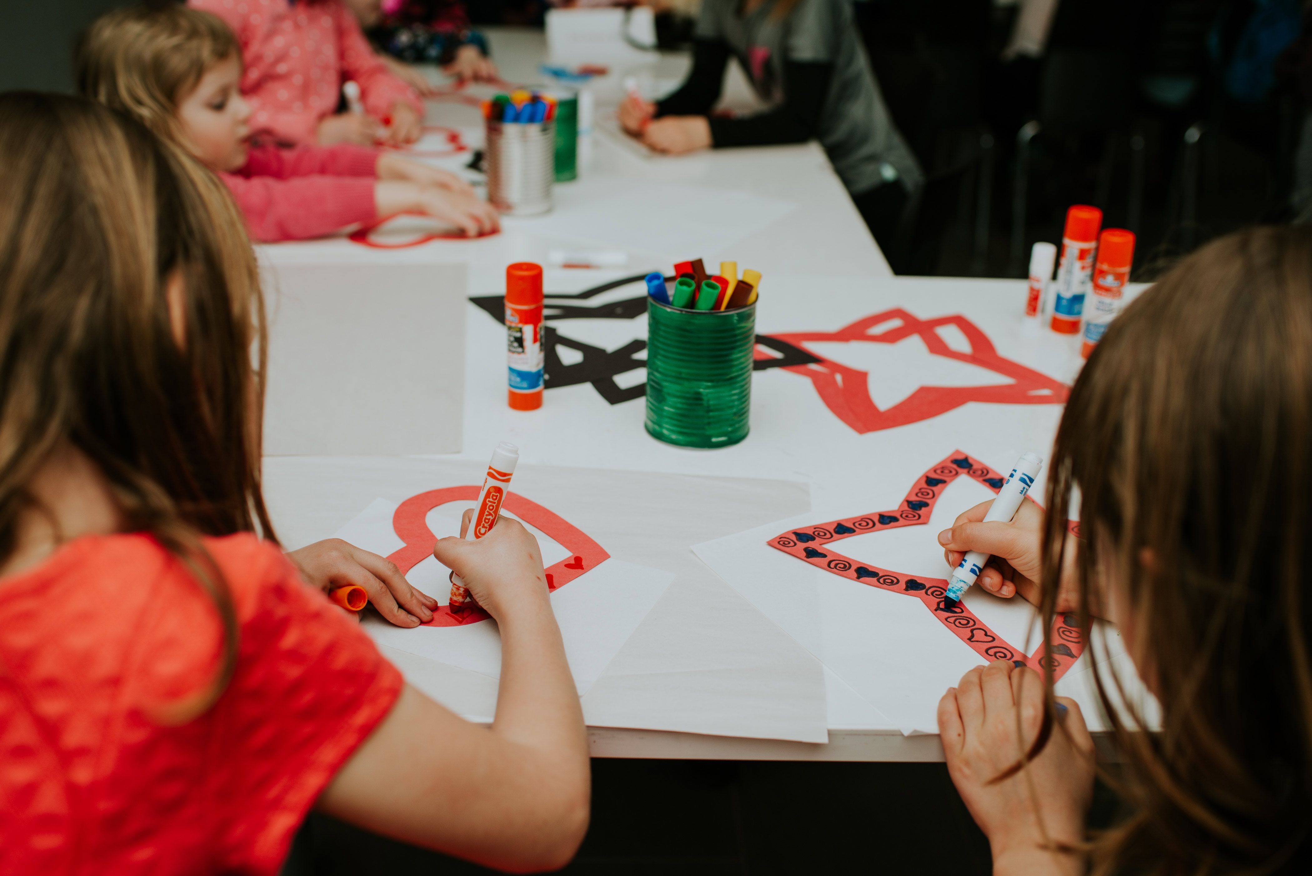 Children enjoy an art-making experience at the Audain Art Museum.