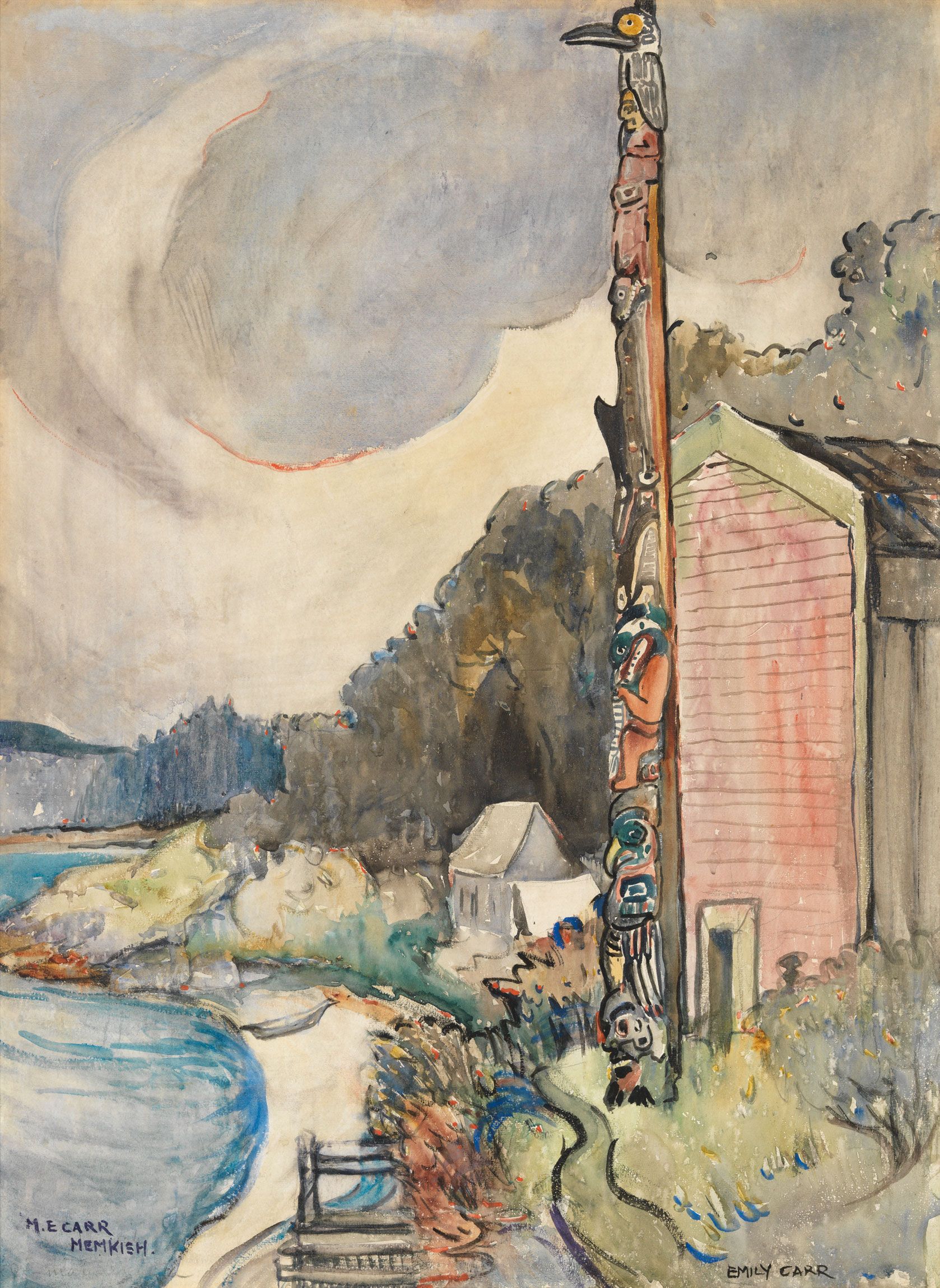 A painting by Emily Carr titled Memkish.