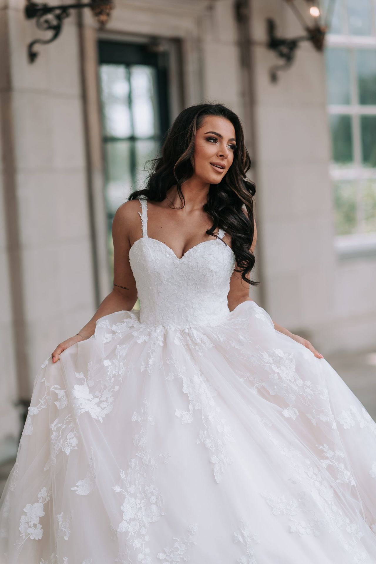 Nora trouwjurk prinses kant