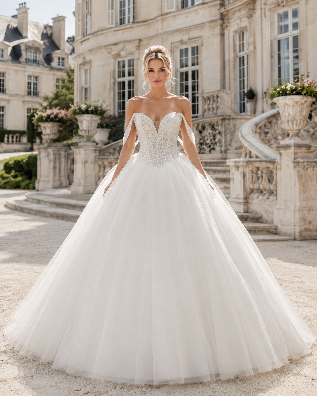 Trouwjurk Elin van Alberto Axu Couture, vooraanzicht