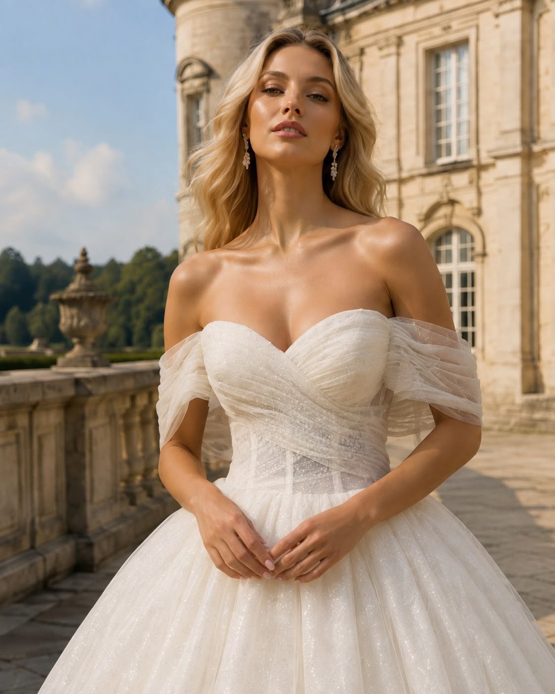 Tess prinses trouwjurk - detail