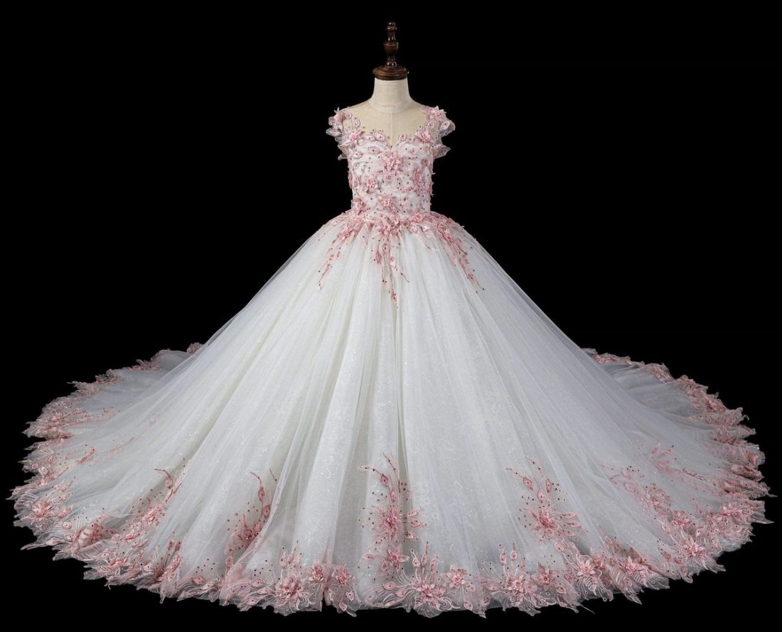 Sivana licht rose communiejurk