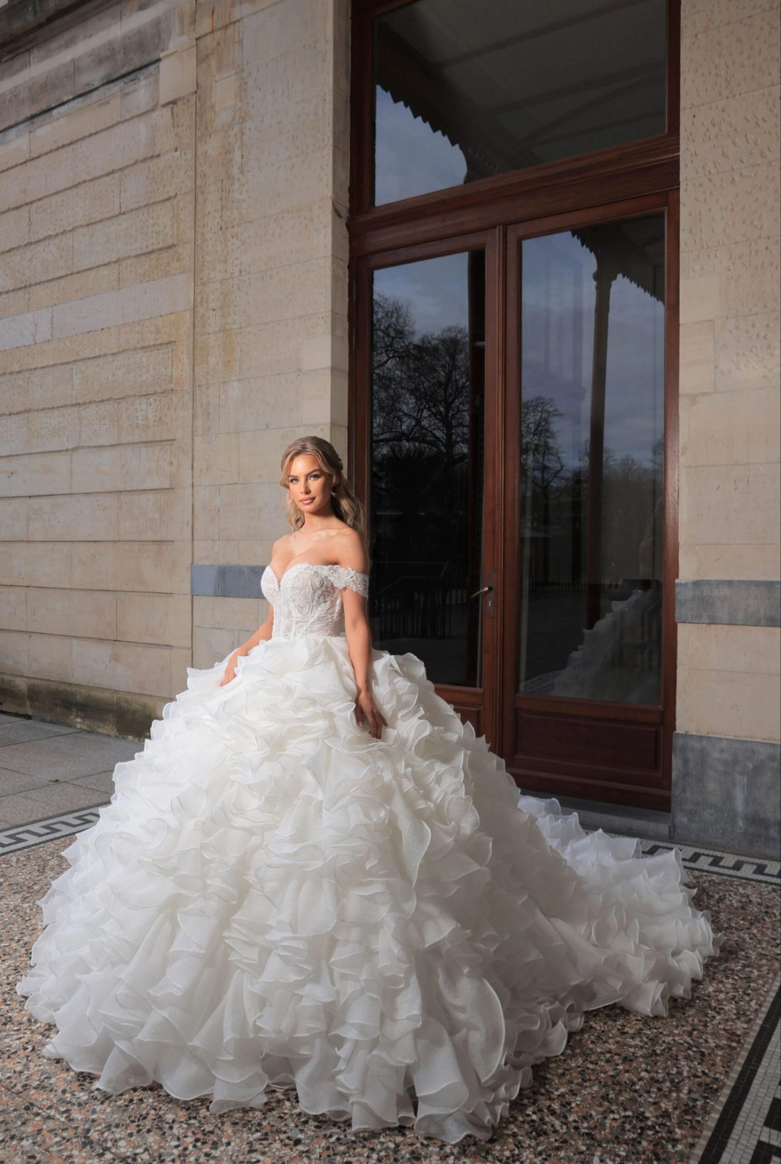 Trouwjurken Collectie 2024 Alberto Axu Organza Prinses