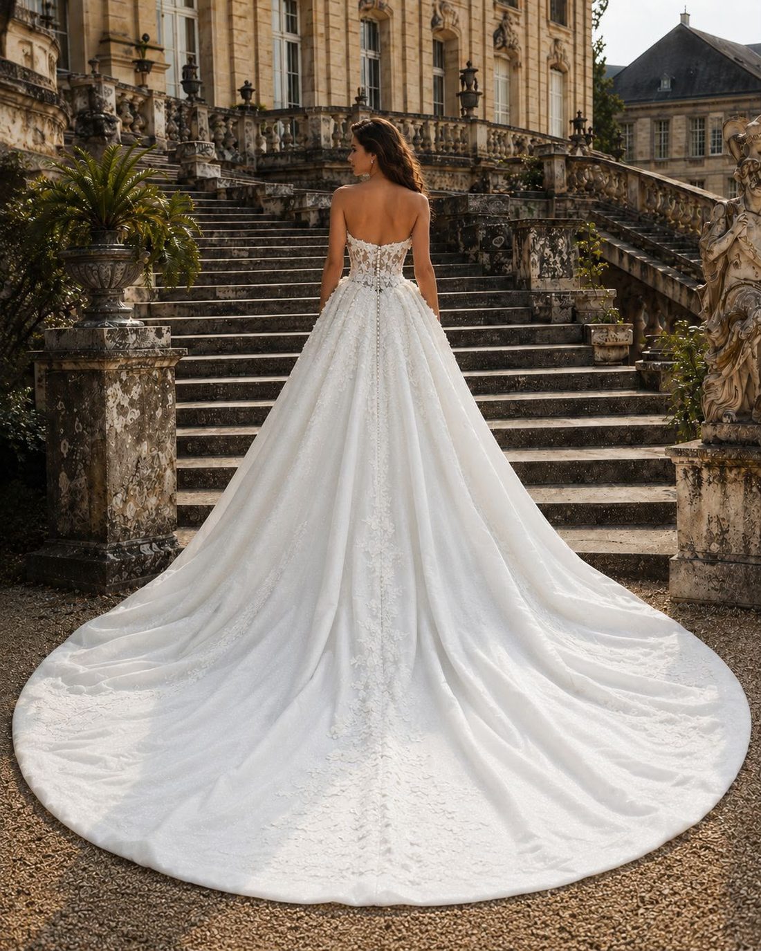 Prinses trouwjurk Renske - achterkant
