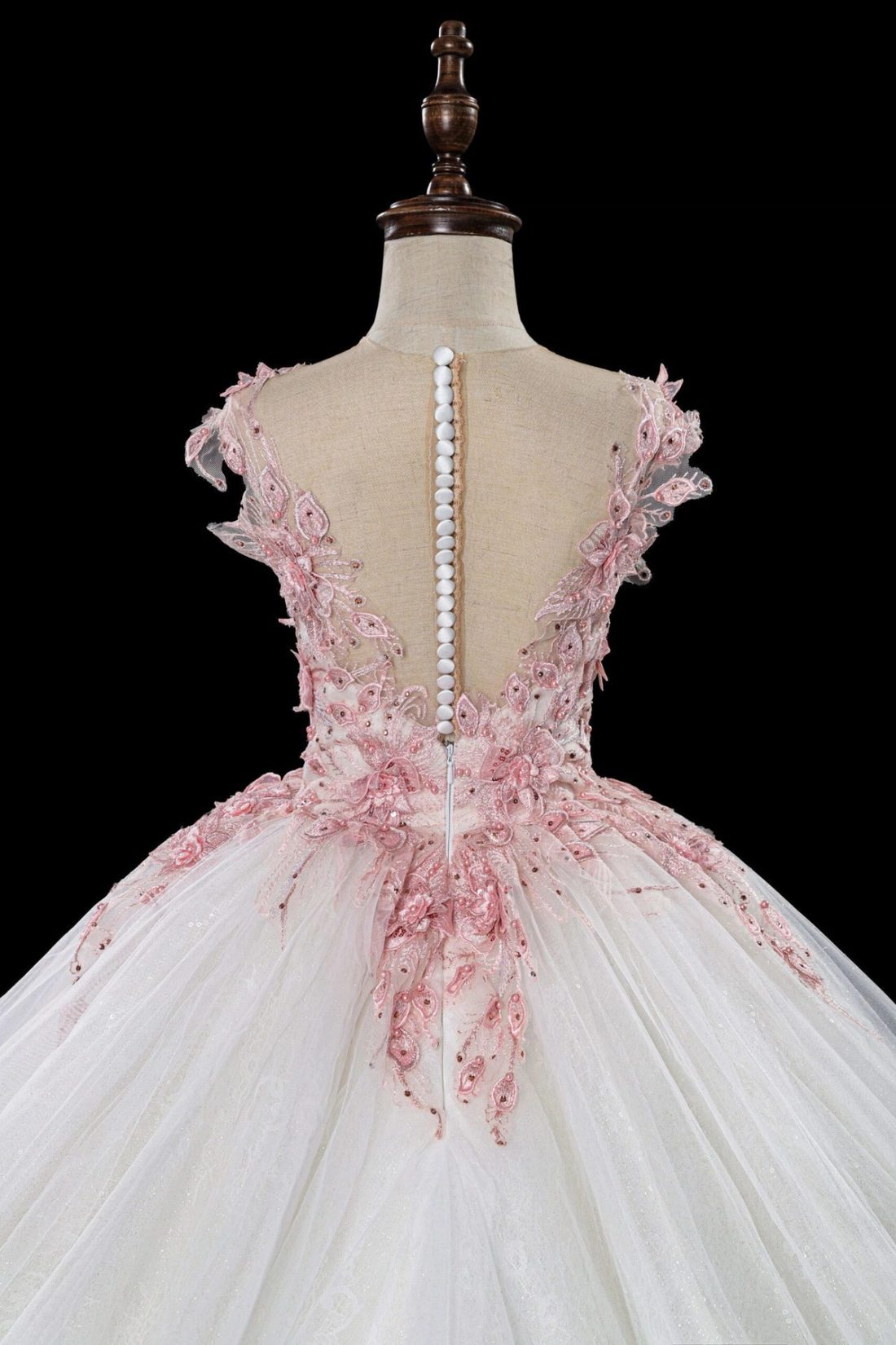 Sivana licht rose communiejurk