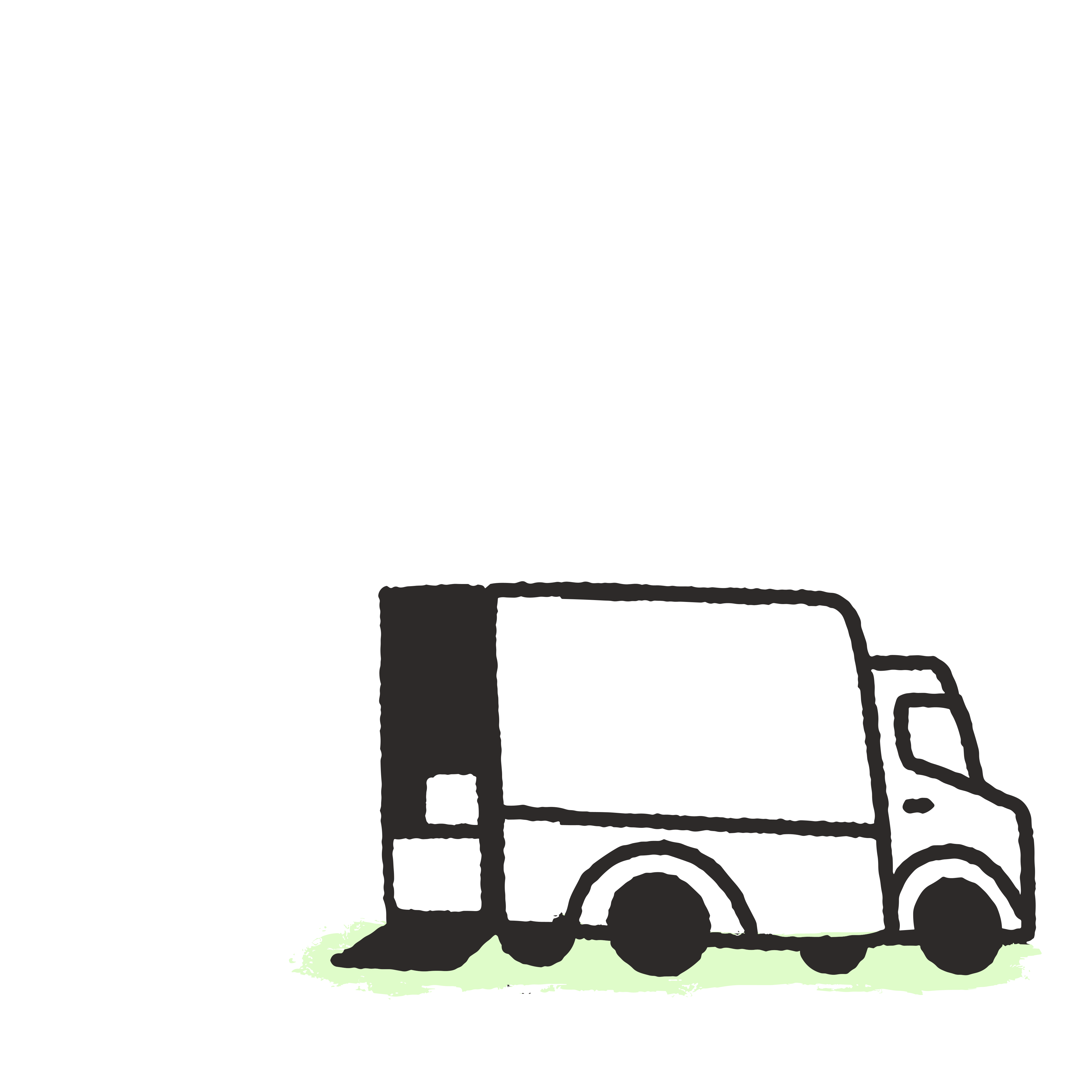 illustration of delivery van