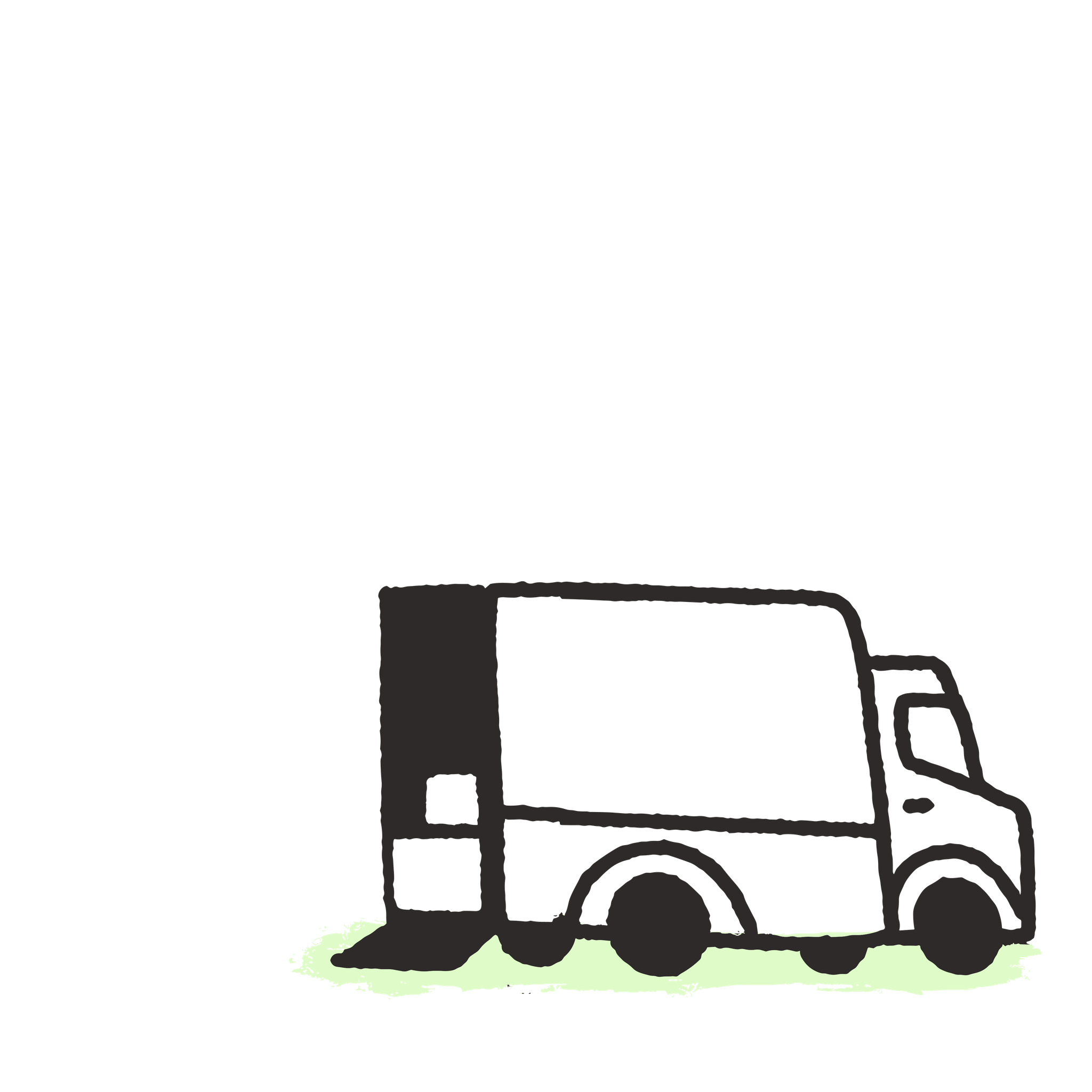 illustration of delivery van
