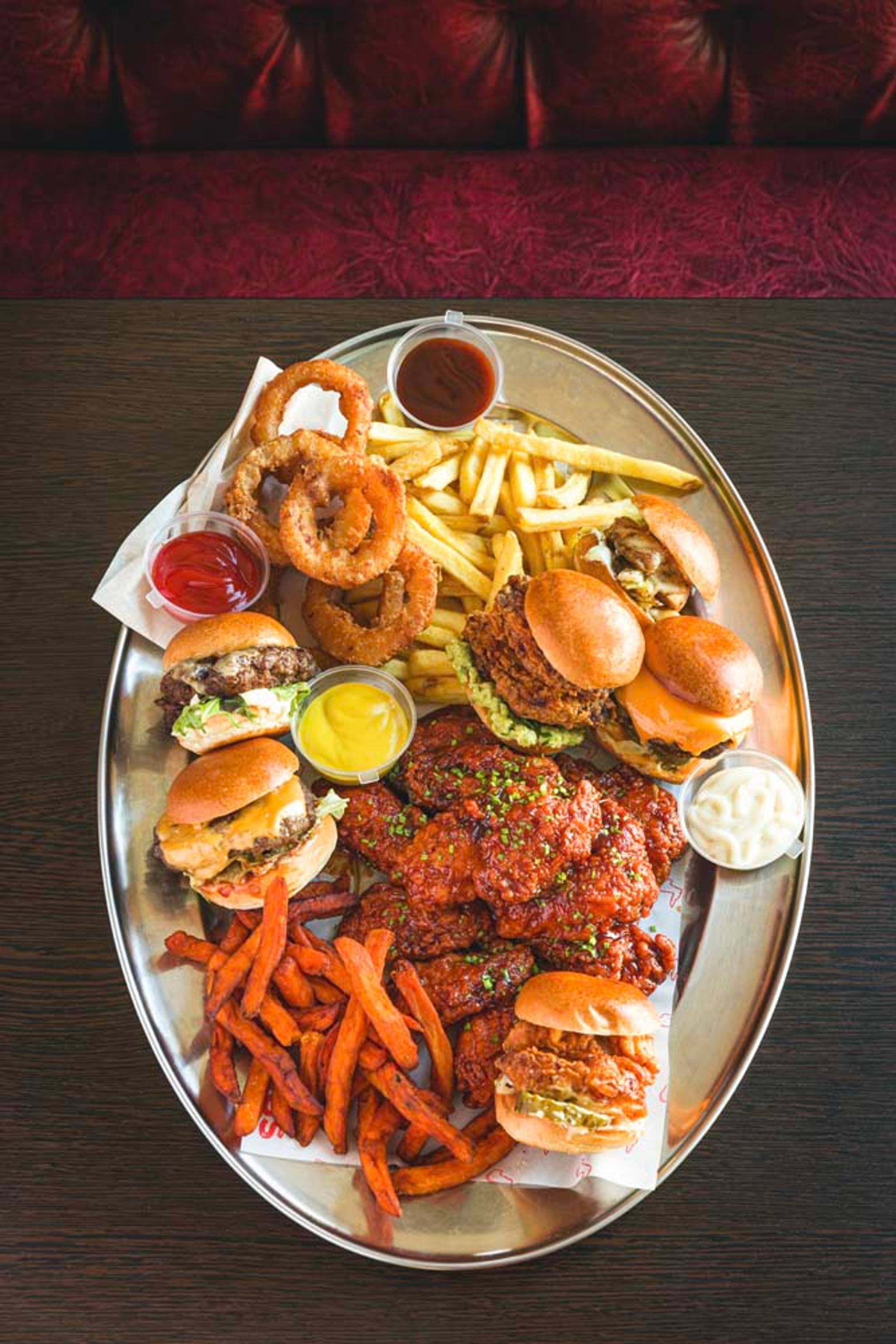 Famous mini burgers from Bite Me Burger